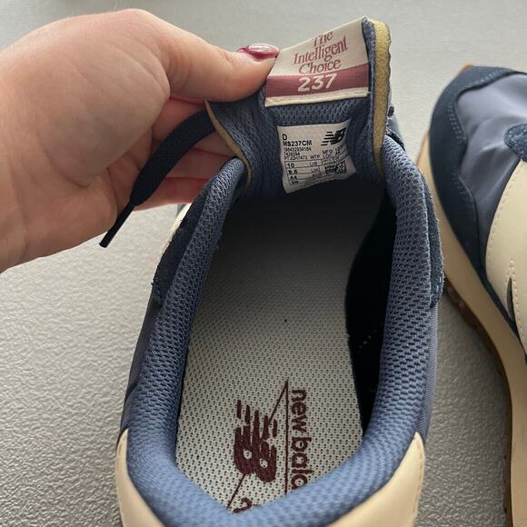 New Balance 237 Mens Blue Suede Lace Up Lifestyle V1 Sneakers Size 10 - Picture 5 of 7